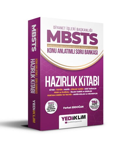 Yediiklim Yayınları Diyanet İşleri Başkanlığı Mesleki Bilgiler Seviye Tespit Sınavı MBSTS Konu Anlatımlı Soru Bankası Hazırlık Kitabı